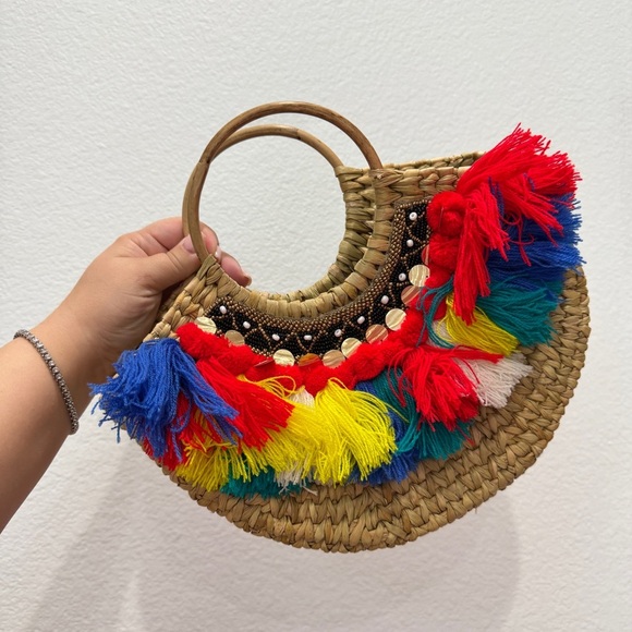 NEW LoveStitch Boho Raffia Bag - Picture 5 of 6